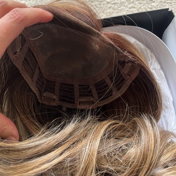 BelleTressTopper -Lace Front Mono Top Straight 14" in BrownSugar SweetC… - Picture 7 of 8